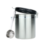 Kd 750G Air Fresh S/steel Ground Coffee & Bean Container With Date Tracker