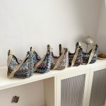 Boho Chic Ethnic Style Shoulder Bag Colorful Print Fabric Crossbody Satchel Adjustable Strap