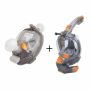 Killer Deals Adult Full-face Underwater Swim Snorkel Dive Mask & 2 Adapters - Best Bargains Online