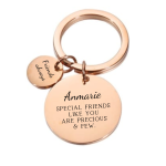 Kayleigh Rose Gold Personalized Keyring Stainless Steel Ready In 3 Days