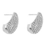 Silver Teardrop Diamante Earrings