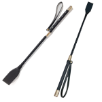 Riding Crop For Horse Whip Leather Equestrian Jump Training Accessory 2PACK