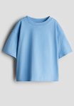 Boxy Cotton T-Shirt - Blue