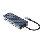 Orico 6 Port 3 X USB3.0|1 X HDMI|1 X RJ45|1 X Type-c Transparent Hub – Grey