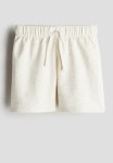 Printed Sweatshorts - Natural White