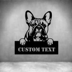 French Bulldog With Custom Text - 450MM Grey