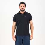 Metal Rivet Ss Polo - Black - 4XL