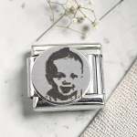 9MM Photo Engraved Round Disc Charm