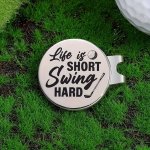 Alloy Golf Ball Marker With Magnetic Hat Clip Funky Style Non-woven Cap Accessory Durable & Fashionable Golfing Clip For Caps Gr