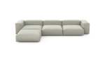 Four Module Chaise Sofa - Linen - Stone - 377CM X 241CM