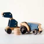 Tractor And Baler Blue