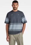 G-star Raw Boxy Printed Stripe R T - Fantem Blue