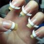 100pcs White French Manicure Nail Art Stickers - Self-Adhesive Tips & Guides For Easy DIY Decoration Moon Design