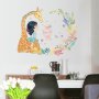 Giraffe With Floral Detail Decor/ Wall Art- SK7101