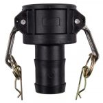 Bulk Pack 2 X Camlock Pp Type C Female Coupler X Hose Tail - 25MM
