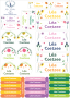 School Labels : Florals Theme