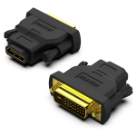 Dvi-d 24+1 Male To HDMI Female Adapter 2-PACK With Gold-plated Connectors Supports 1080P@60HZ Resolution And Bi-directional Func