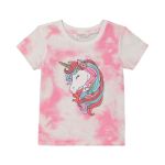 Younger Girl Tie Dye Unicorn Tee