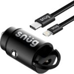 Snug MINI Pd Port Car Charger With Lightning Cable 30W Black