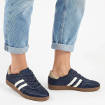 Shiloh Leather Sneaker - Navy white - 8