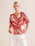 Bianca Puff Sleeve Blouse - 18 Nusa Leaf