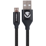 Volkano Weave Series Fabric Braided Micro USB Cable 1.2M - Black VK-20107-BK