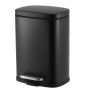 STINGRAY Modena Rectangle 5L Steel Pedal Bin - Soft Close Lid - Black Matte