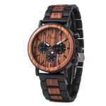 Wooden Stylish Chronograph Military Watch For Men P09-3