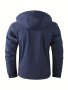 Men's Casual Flap Pocket Hooded Windbreaker Jacket Chic Parka Jacket For Spring Fall