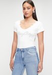 Sissy Boy Midday: Bling Logo Top With Lace - White