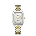 Ultra Slim Tonneau Two Tone Bracelet Women's Dress Watch LB08016 06