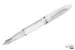 Leonardo Furore Fountain Pen White Salt With Rhodium Trim M