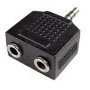 Stereo 3.5MM Male To 2X Stereo 3.5MM Female Adaptor