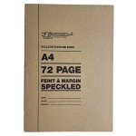 Exercise Book: 72PG Feint And Margin Speckled-freedom Stationery - Factory Plaza