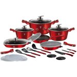 Berlinger Haus Metallic Line Burgundy Edition 24 Piece Cookware Set BH7184