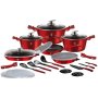 Berlinger Haus Metallic Line Burgundy Edition 24 Piece Cookware Set BH7184