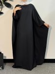 Middle East Style Kaftan Tunic - Crew Neck Solid Color Polyester Abaya - Long Sleeve Loose Fit Floor-length Islamic Robe For All