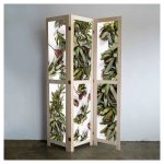 Dried Protea With Green Leaves Room Divider