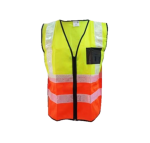 2-TONE Reflective Vest With Zip & Id Pocket