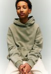 Oversized Washed-look Hoodie - Green