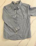H&m Thin Blue And White Striped Collar Shirt 6 7Y
