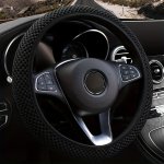 Three-dimensional Mesh Breathable Sweat Absorbent Non-slip Car Steering Wheel Cover Without Inner Ring Comfortable Driving Exper