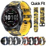 26MM 22MM Silicone Quick Release Sport Strap For Garmin Fenix 5 5X Plus 6 6X Pro 7 7X Forerunner 945 935 Instinct 2X Quick