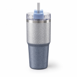 Glitter Ombre Insulated Tumbler With Lid & Straw 900ML