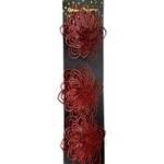 Flower With Metallic Finish On Clip Set Of 3 12CM Red