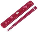Skater Japanese Rabbit Blossom Chopstick And Case Red