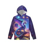 Wellflyhom Dragon Mushroom Kids Sweatshirts Graphic For Girls Size 14-16 Galaxy Long Sleeve Hoodies With Kangaroo Pocket Novelty