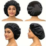 1PC Silky Bonnet Hair Bonnet For Sleeping Reusable Adjusting Hair Care Wrap Cap Sleep Caps For Women Daily Hair Care