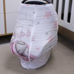 Car Seat Cover Pink Starry Tatty Teddy Sleeping