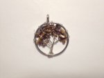 Tigers Eye Small Gemtree Pendant F35